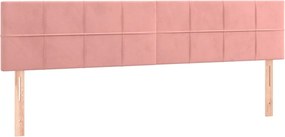 vidaXL Tăblii de pat, roz, 160x5x78/88 cm, catifea