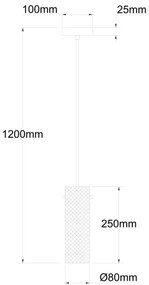 Lustră pe cablu Globo 15775H KAROLO 1xE14/40W/230V