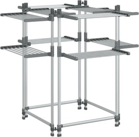 vidaXL Suport pentru uscat rufe, 107x107x120 cm, aluminiu