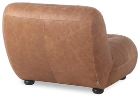 Fotoliu maro coniac cu tapițerie din piele Wyatt – Dutchbone