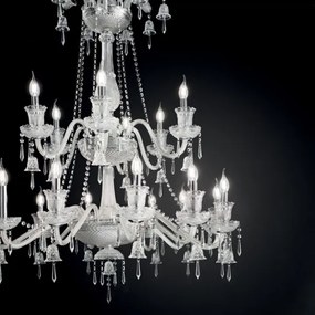 Lustră de cristal pe cablu Ideal Lux REDENTORE 18xE14/40W/230V