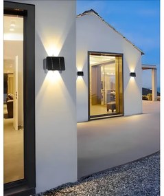 Aplică LED solară 4xLED/1,5W/3,7V 1500 mAh IP54 negru