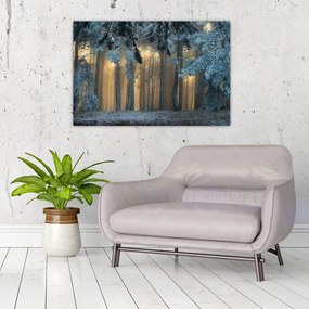 Tablou cu pădure înzăpezită (90x60 cm)