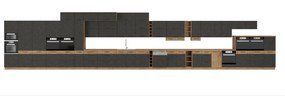Bucătărie Virion 260 cm (Stejar lancelot + matera). 1018300