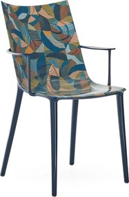 Scaun HHH „Impresie grafică”, variantă multiplă - Kartell Culoare: Albastru / Cerneală-Ocru