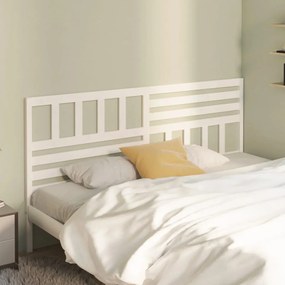 814160 vidaXL Tăblie de pat, alb, 186x4x100 cm, lemn masiv de pin