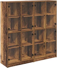 vidaXL Bufet 2 pcs Lemn Vechi 68 x 37 x 142 cm Lemn compozit