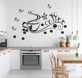 Autocolant de perete pentru bucătărie cupa de cafea COFFEE 80 x 160 cm