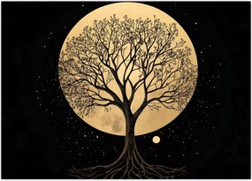 Tablou – Arbore în lună plină aurie I. (70x50 cm)