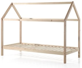 Set DALLAS culoare lemn natural format dintr-un Pat copii Vipack (90 x 200 cm) și un sertar.