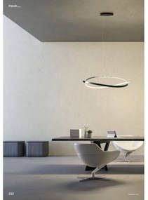 Lustră LED dimabilă suspendată pe cablu IMPULS LED/38W/230V, neagră