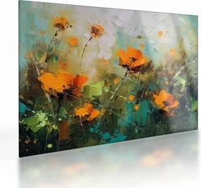 Tablou pe sticlă - Flori (70x50 cm)
