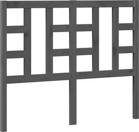 vidaXL Tăblie de pat, gri, 126x4x100 cm, lemn masiv de pin