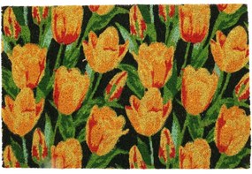 Covoraș cocos Orange tulips, 39 x 59 cm
