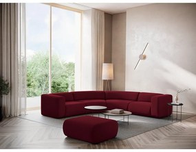 Colțar burgundy cu tapițerie din catifea Ekahi – Makamii