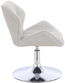 HR111N Scaun Gri Boucle cu Bază Cromata