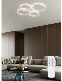 Lustră LED aplicată dimabilă OLYMP LED/65W/230V rotundă albă Top Light + telecomandă