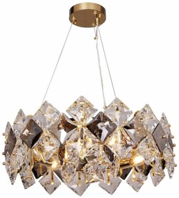 Zuma Line Tiara lampă suspendată 6x40 W transparent-fumuriu-auriu 9864-500