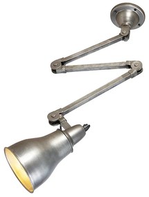 Lampă de perete industrială gri reglabilă - Mersey