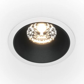 Spot LED incastrabil dimabil design tehnic Alpha alb, negru, 8,5cm, 3000K