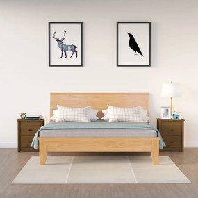 vidaXL Noptiere, 2 buc, maro miere, 50x35x61,5 cm, lemn masiv de pin