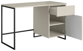 Birou cu sertar Asha 120 cm - cașmir / cadru negru