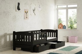 Pat Alvins DP 002 pentru copii din lemn 90x180 - negru