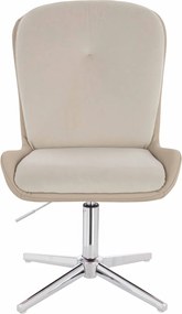 HR690CROSS Scaun Velvet&amp;soft Piele Pu Cremos/Cremos Bază Cromata