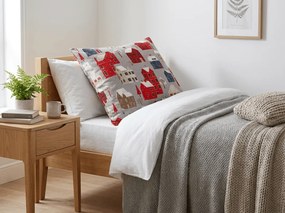 Husa de perna din microfibra WINTER COTTAGE 45x45 cm, gri