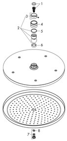 Palarie de dus, Hansgrohe, Croma 280 Air, alb mat