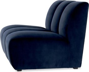 Modul canapea design LUX Lando straight, Catifea albastra