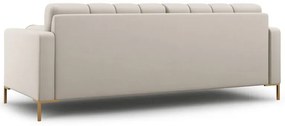 Canapea Bali 4 locuri stofa/picioare gold L217 cm