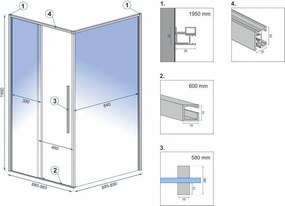 Cabina de dus SOLAR cu cadita alba 90x90 cm cupru periat