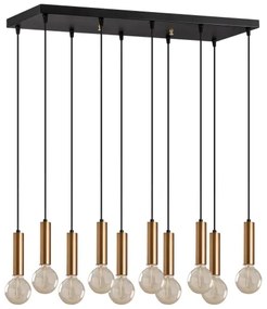 Candelabru TEMPO pe cablu, 10 x E27, 40 W, 230 V, auriu