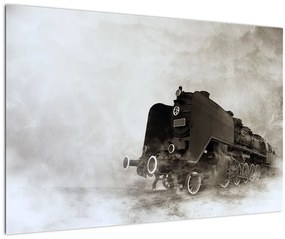 Tablou - Tren în ceață (90x60 cm)