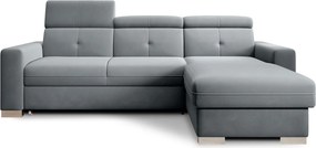 Colțar lemn masiv Extensibil Fiona 247x176cm Ladă Depozitare Personalizabil - Velvetmat 04, Dreapta