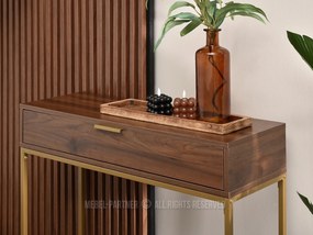 Măsuță consolă Norma M (nuc + auriu). 1110818