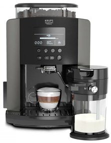 Espressor automat Krups Arabica Latte EA819E10, 1450W, 15 bar, 1.7 l, LCD, 5 programe, 3 functii, 3 setari de temperatura si aroma, Milk Comfort / One Touch Cappuccino, Negru