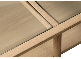 Măsuță de cafea în culoare naturală din sticlă 60x120 cm Elba – Unique Furniture