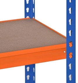 HOMCOM Etajera din metal pentru garaj 5 nivele capacitate 1500 kg 80 x 40 x 182 cm albastru portocaliu | Aosom Romania