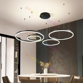 Lustra LED Cu Telecomanda, Elit's Esn1796-BK, 226W, NEGRU