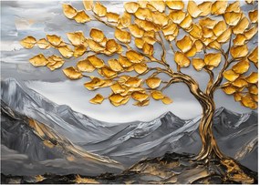 Tablou – Arbore cu frunze aurii (70x50 cm)
