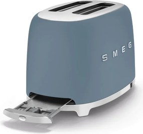 Prajitor de paine SMEG 50's Style TSF01SBMEU, 950 W, 2 felii, 6 trepte, Tava pentru firimituri, Cablu integrat, Otel inoxidabil, Albastru cenusiu
