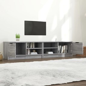 Comoda TV, 2 buc., Sonoma gri, 80x35x36,5 cm, lemn prelucrat 2, sonoma gri