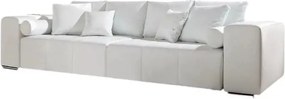 Canapea extensibilă dumonde cu ladă de depozitare si sezut confortabil din spuma high-density, Marbela White XXL 295x100 cm