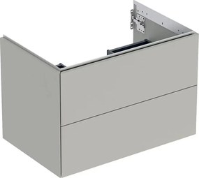 Dulap baza suspendat Geberit One greige mat 75 cm cu 2 sertare