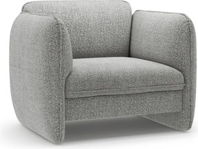 Fotoliu gri deschis cu tapițerie din chenille Georgia – Micadoni