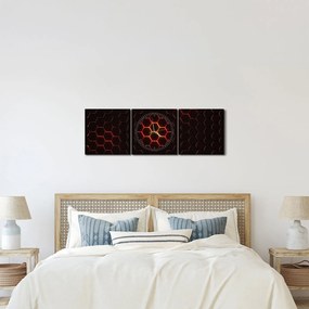 Tablou cu sârmă (cu ceas) (90x30 cm)