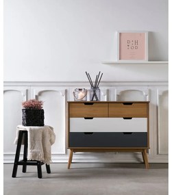 Comodă din lemn de pin Marckeric Cusco, 100 x 82 cm