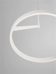 Lustra circulara aluminiu alb LED CCT ADALIZ 60cm